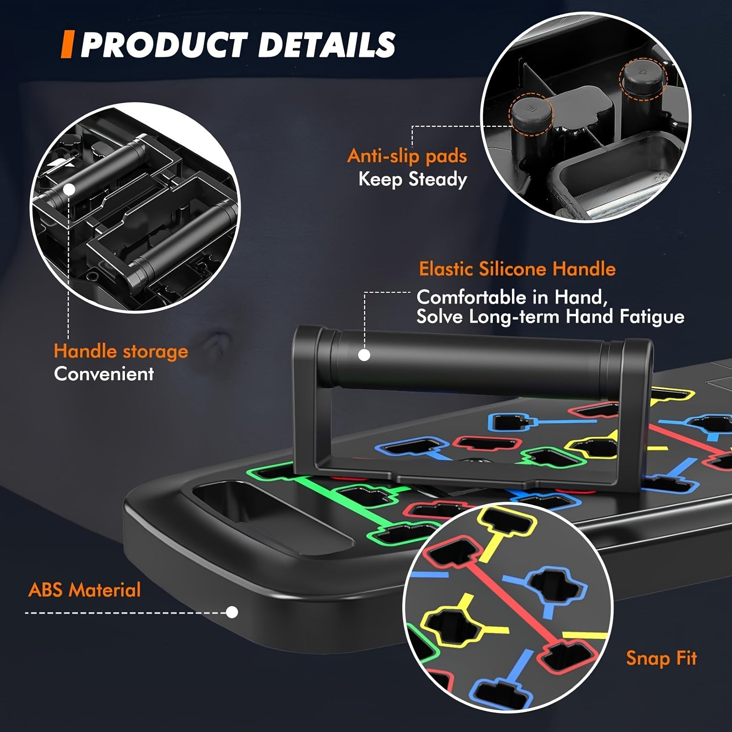 Durable Push Up Board 9 11 Meter Portable Folding Exercise Equipment