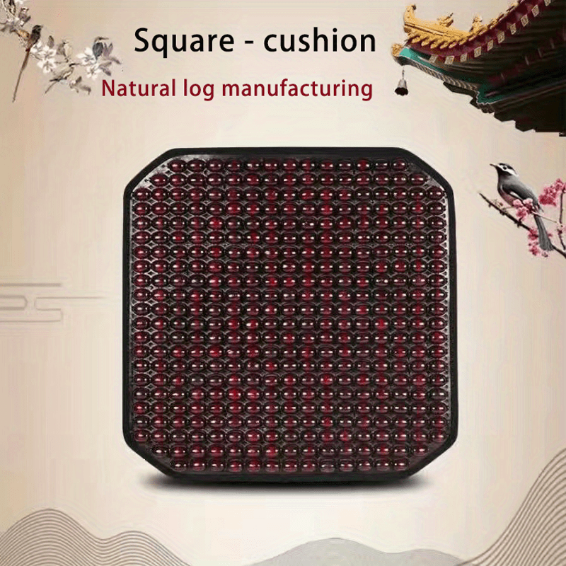 Car Wooden Bead Cushion Set - Breathable Waist Massage