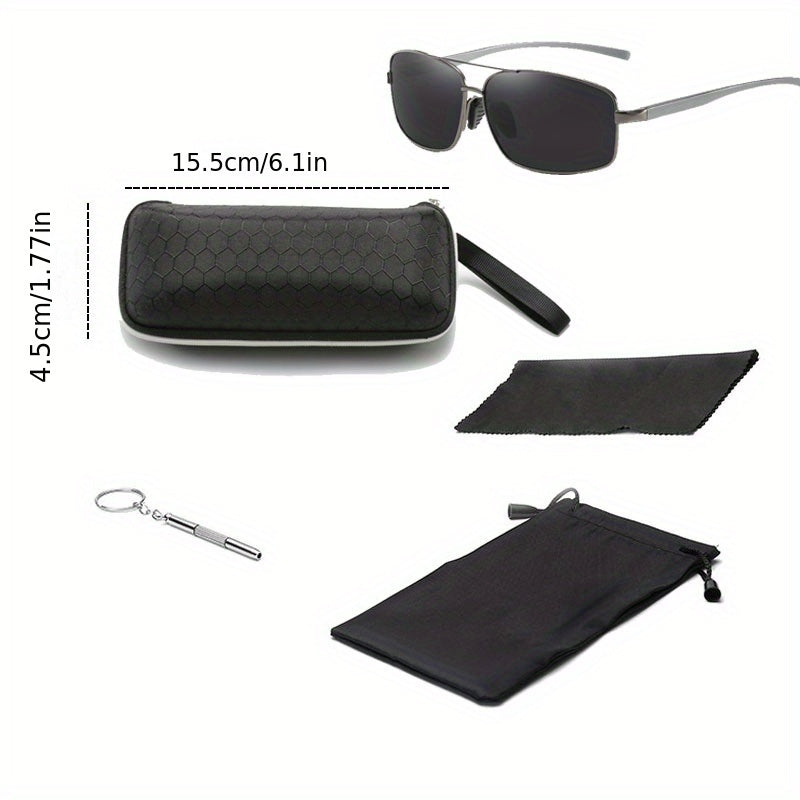 Men's Vintage Square Frame Sunglasses Outdoor Cycling Polarized
