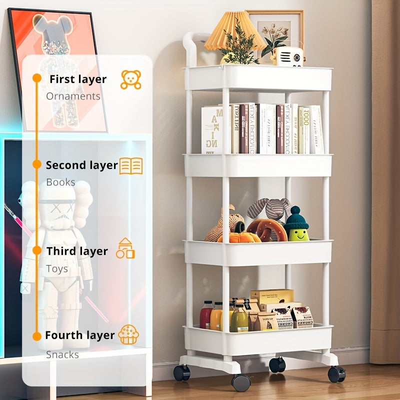 Small Cart Storage Rack for Bedroom Living Room