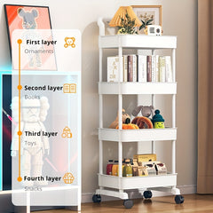 Small Cart Storage Rack for Bedroom Living Room