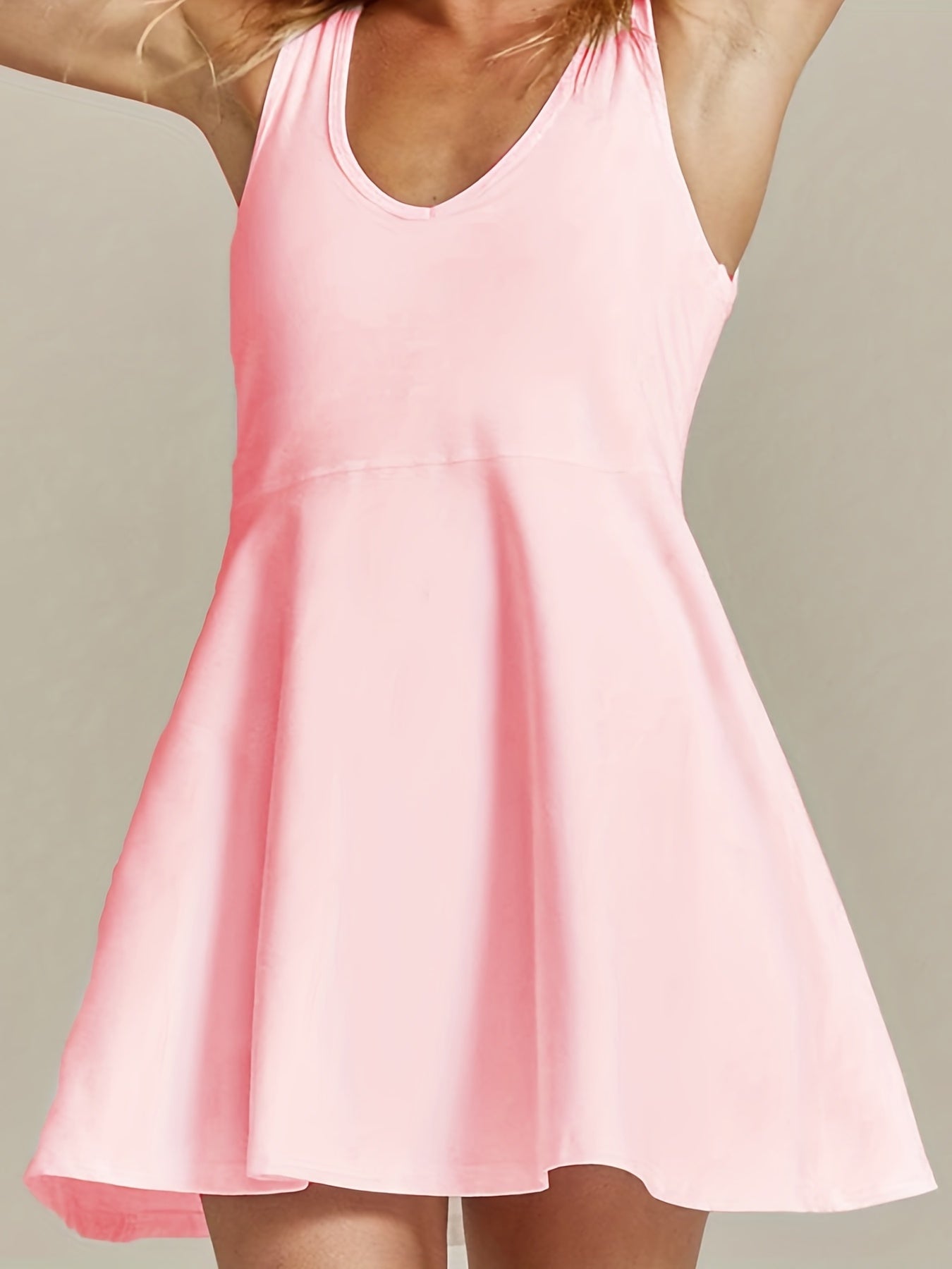 V Neck Tank Mini Tennis Dress & Shorts Set