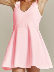 V Neck Tank Mini Tennis Dress & Shorts Set
