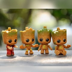 4pcs Groot PVC Action Figures Desk Decor Anime Inspired Collectible