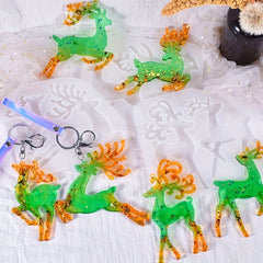 3Pcs Christmas Elk Molds for Resin Casting