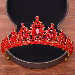Silver Rhinestone Tiara Bridal Wedding Crystal Crown Bead Princess Tiara