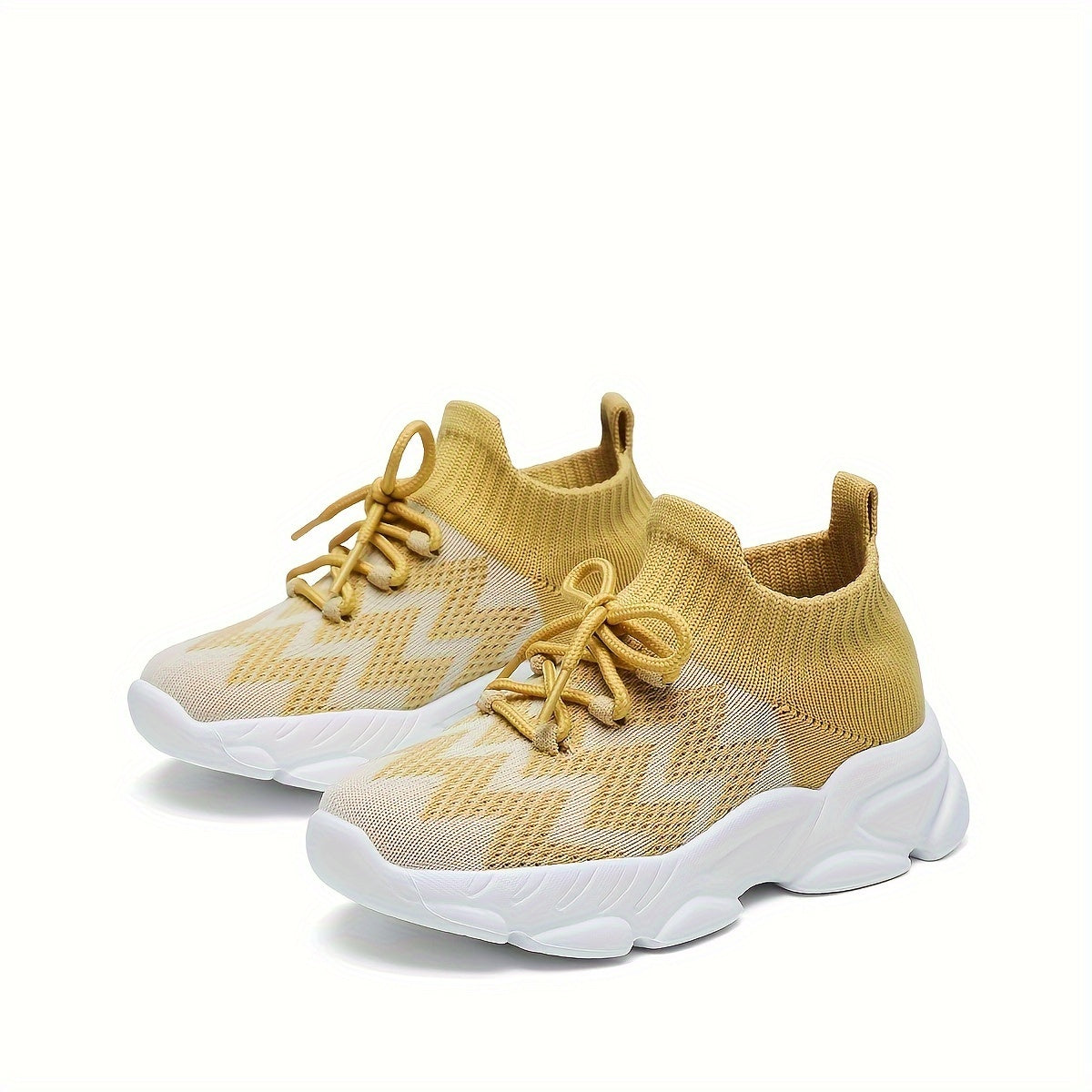 Kid's Breathable Lace Up Sneakers Comfy Non Slip Shoes for Outdoor Activities