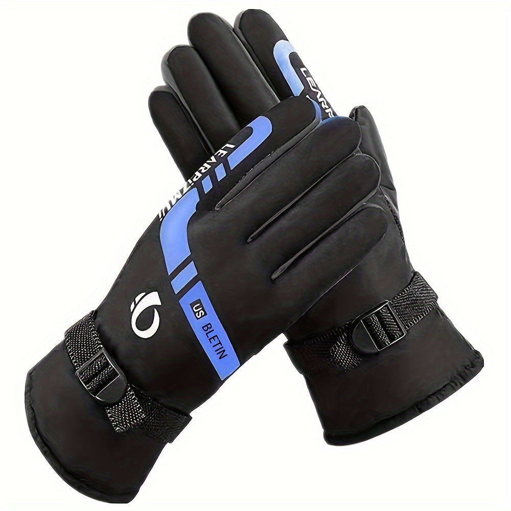 Winter Warm Velvet Gloves Cycling Cold Windproof Touch Screen Sports Gloves