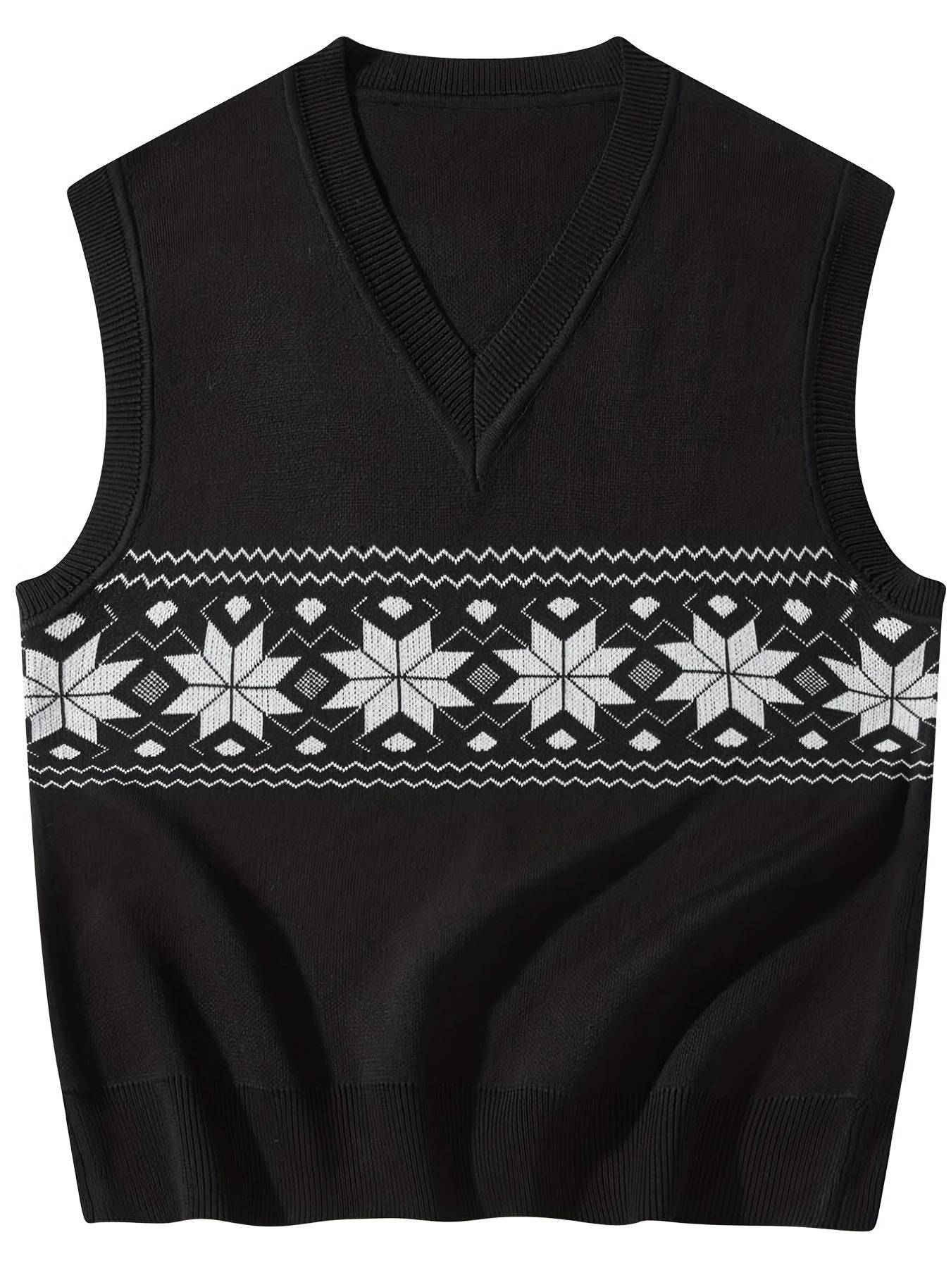 Men's V Neck Sweater Vest for Spring and Autumn