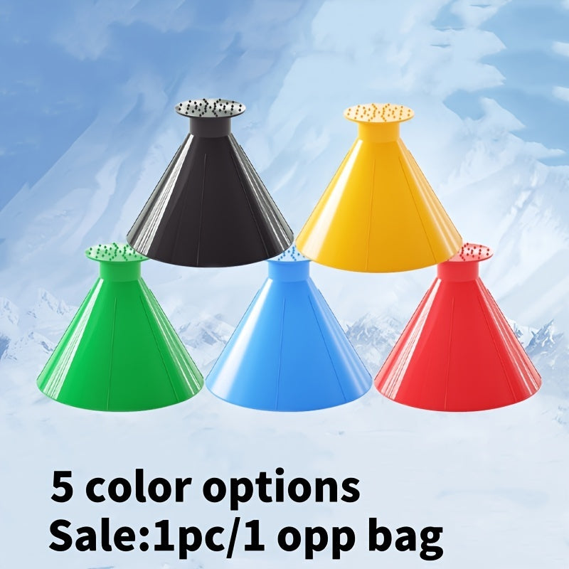 5pcs Round Car Ice Scrapers - 5 Colors