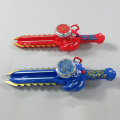 Boys' Toy Sword Alloy Steel Battle Blade with Spinning Head Red Accents