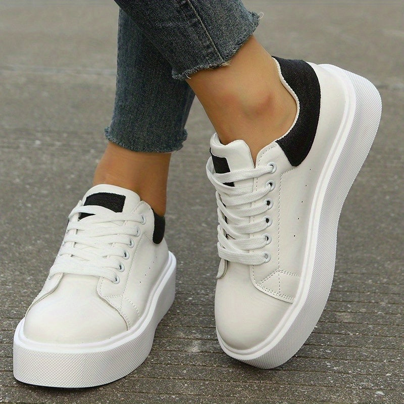 Glitter Platform Skate Shoes Low Top Sports Sneakers