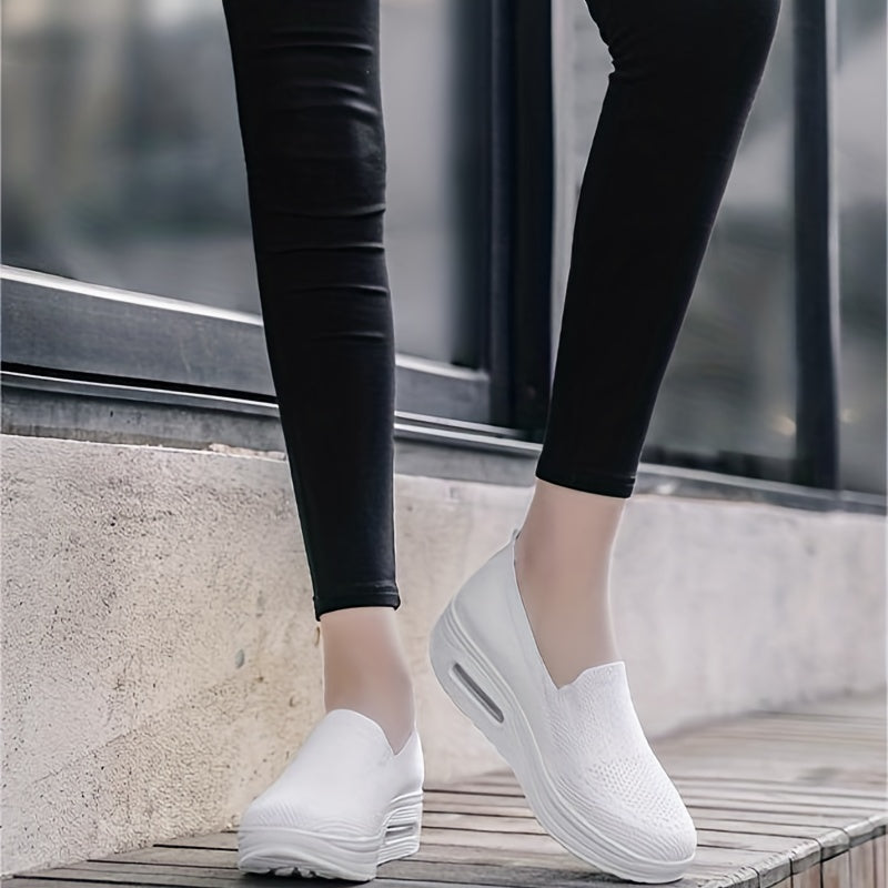Women's Air Cushion Slip On Sock Shoes Casual Walking Shoes