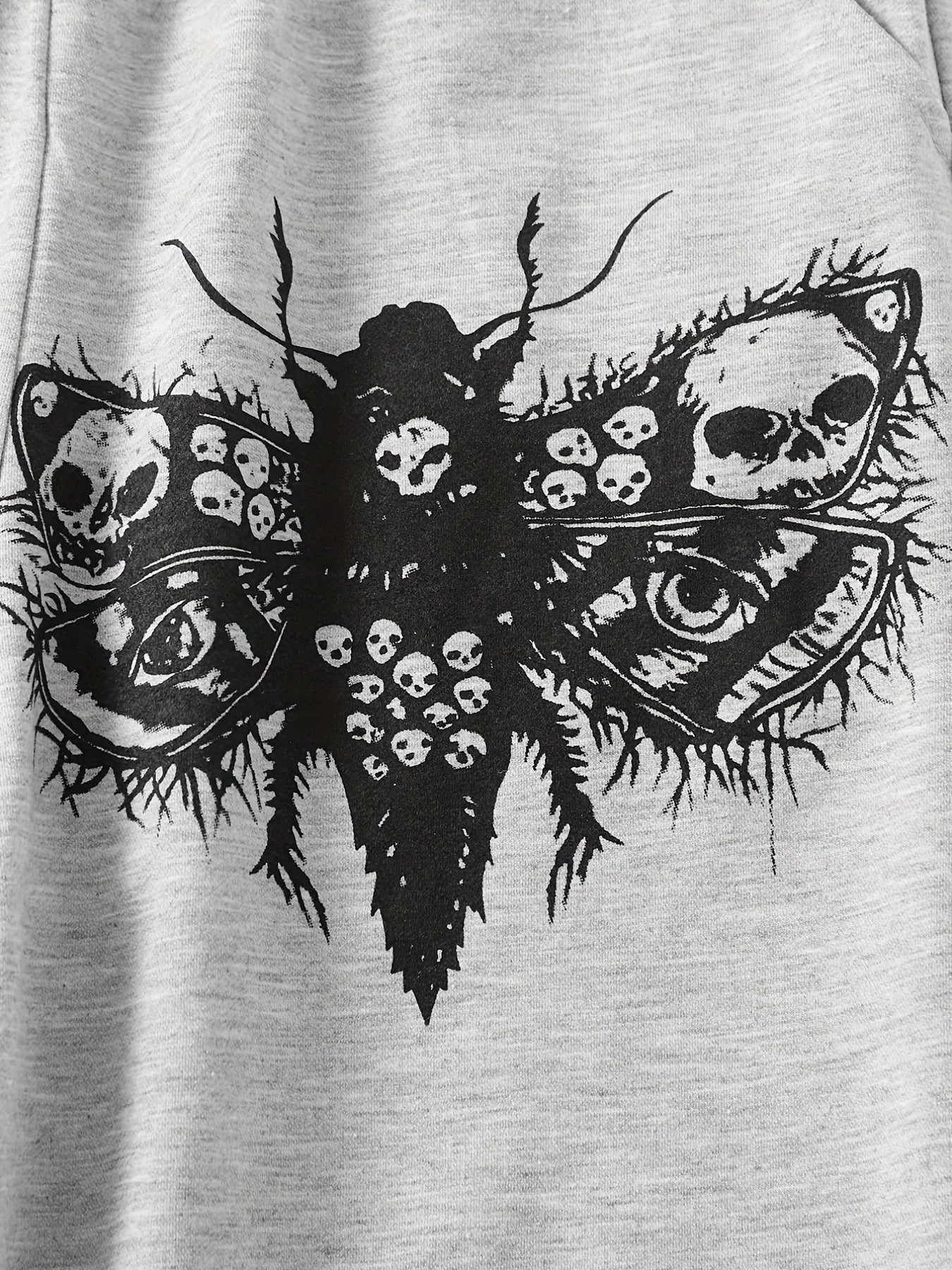 Butterfly Skull Graphic Sweatpants Halloween Athleisure