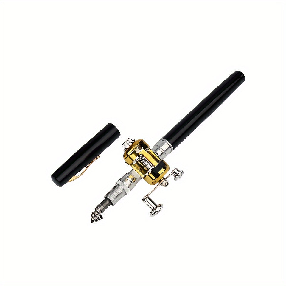 Retractable Fishing Pole & Reel Combo Mini Pocket Pen Rod Tackle