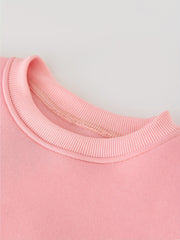 Girls' Cute Print Crew Neck Sweatshirt Pullover