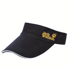 Men's Sunscreen Breathable Visor Hat with Letter Embroidery