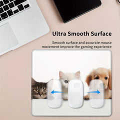 Cat And Dog Pattern Square 20x24cm Mousepad