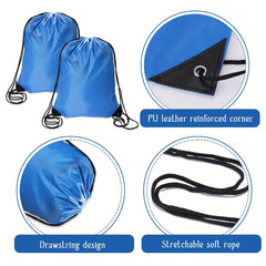 2PCS PE Drawstring Gym Bag For Sports Gym Travel Swimming Beach