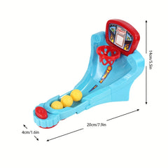 Mini Basketball Arcade Game Toy, Red Tabletop Hoop 3 Balls