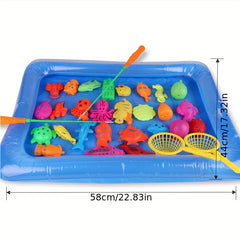 Kids Magnetic Fishing Toy Set Puzzle Catching Fish Water Play