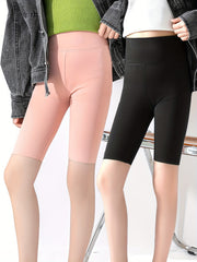 2pcs Girls Elastic High Waist Biker Shorts for Summer