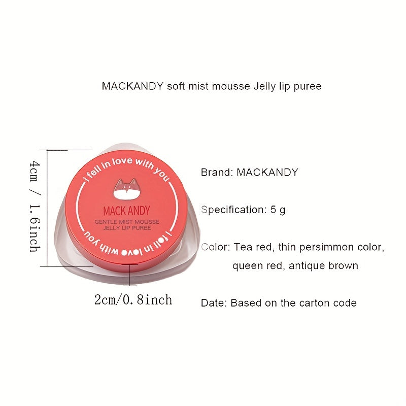 2-in-1 Lipstick & Blush Cream Jelly Lip Clay Matte Finish