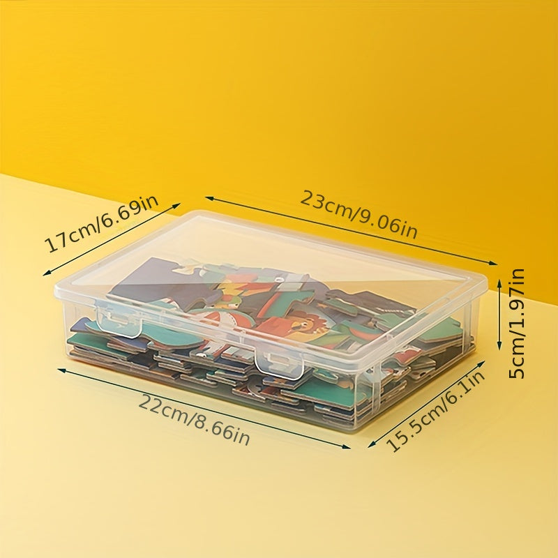 Puzzle Storage Box Toy Building Block Sorting Box for Children
