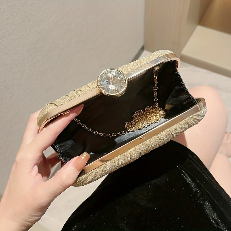 Glitter Clutch Purse Classic Dinner Bag Formal Banquet Handbag