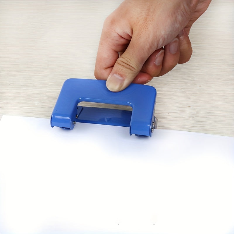 Small Metal Double Hole Punch for Office Loose leaf Binding