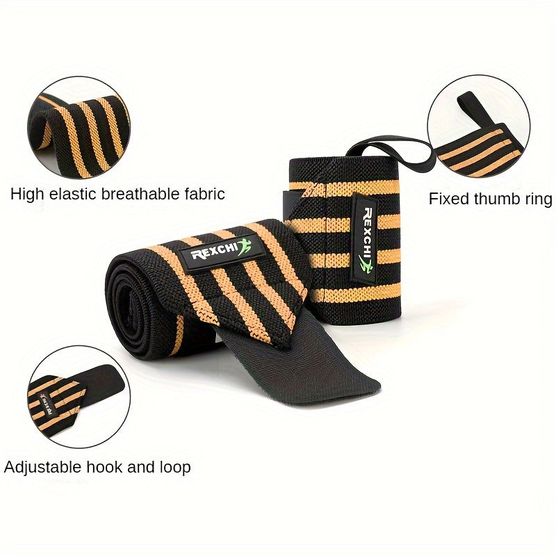 2pcs Sports Wrist Straps for Men Weightlifting Wrap Deadlift Compression Gear