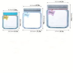 5pcs Portable Mason Jar Shaped Food Sealed Bag for Travel Baking Snack Tea Bag