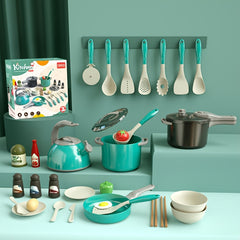 32pcs Kids Play Kitchen Cooking Pans Toys for Boys and Girls