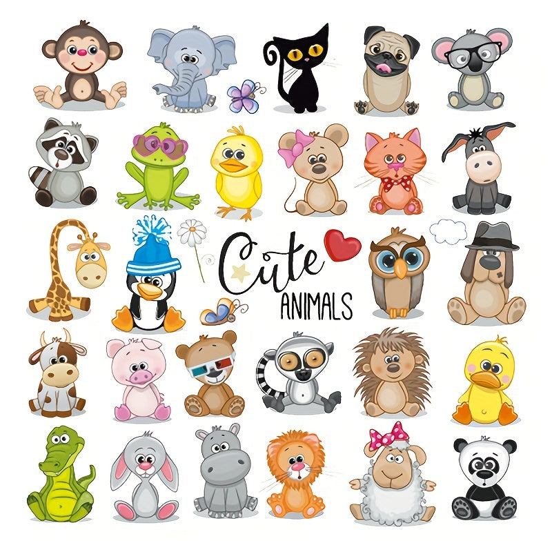 Animal Patches Set Iron on Transfers for Baby Shirt Hat