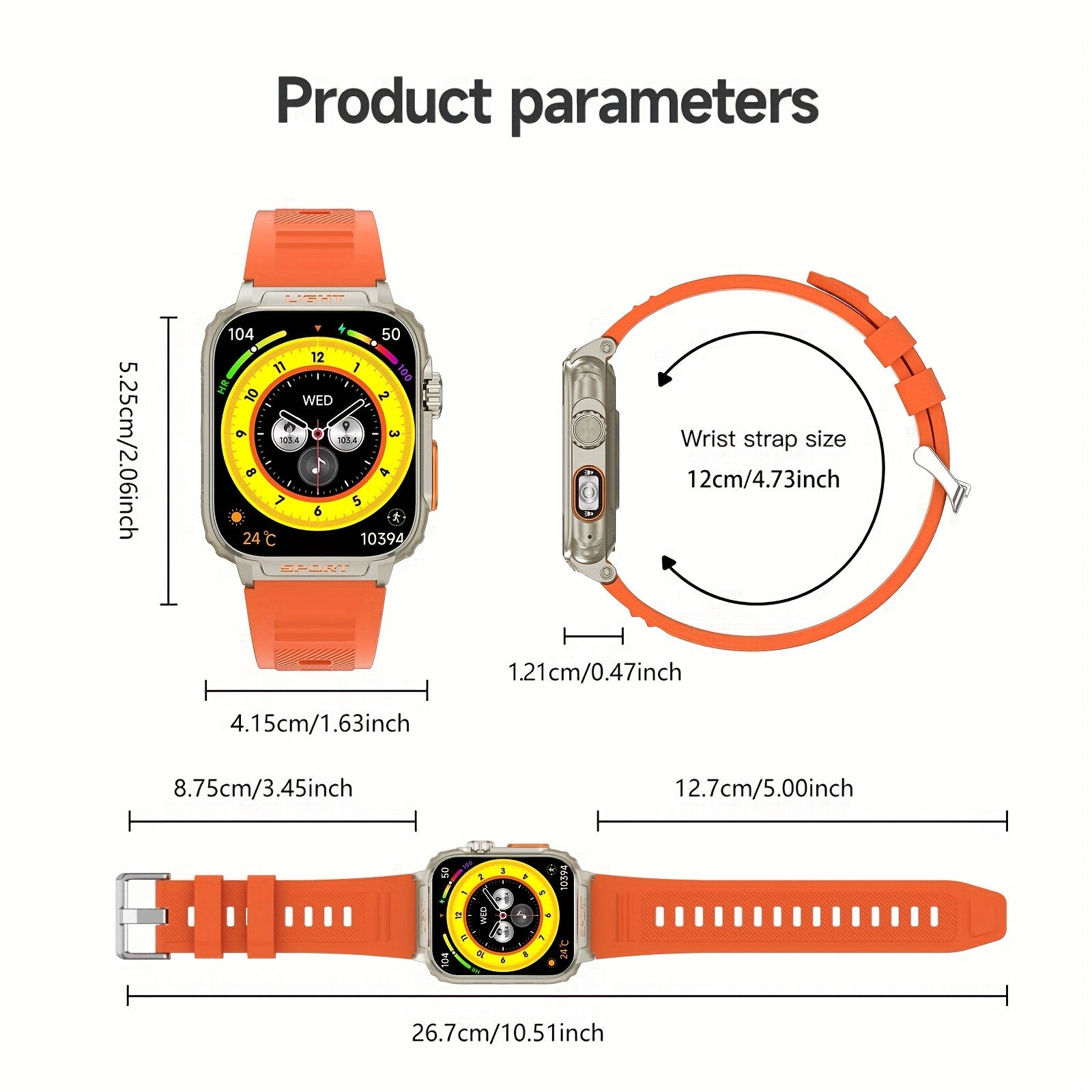Unisex Smart Watch LED Flashlight Fitness Tracker