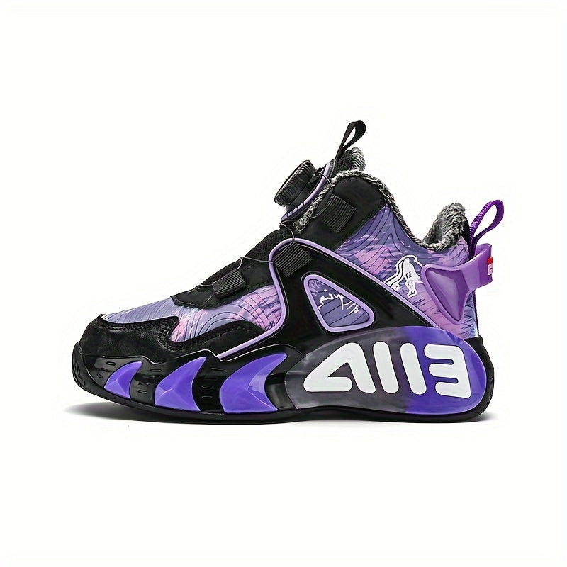 Girl's Block Basketball Shoes Breathable Non Slip Sneakers