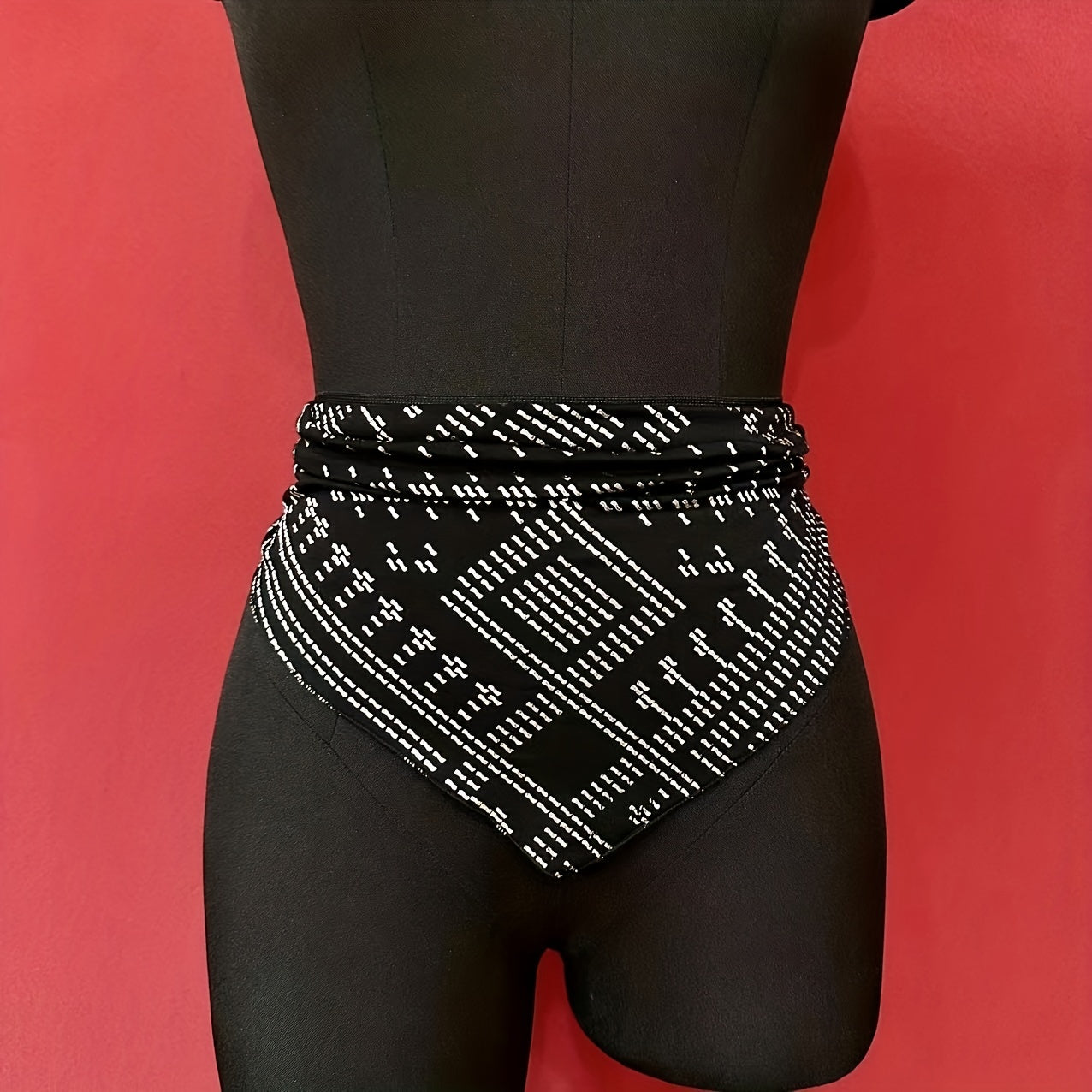 Vintage Hot Stamping Triangle Scarf Clothing Scarf Belt Tie