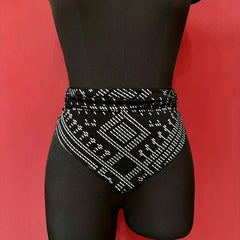 Vintage Hot Stamping Triangle Scarf Clothing Scarf Belt Tie