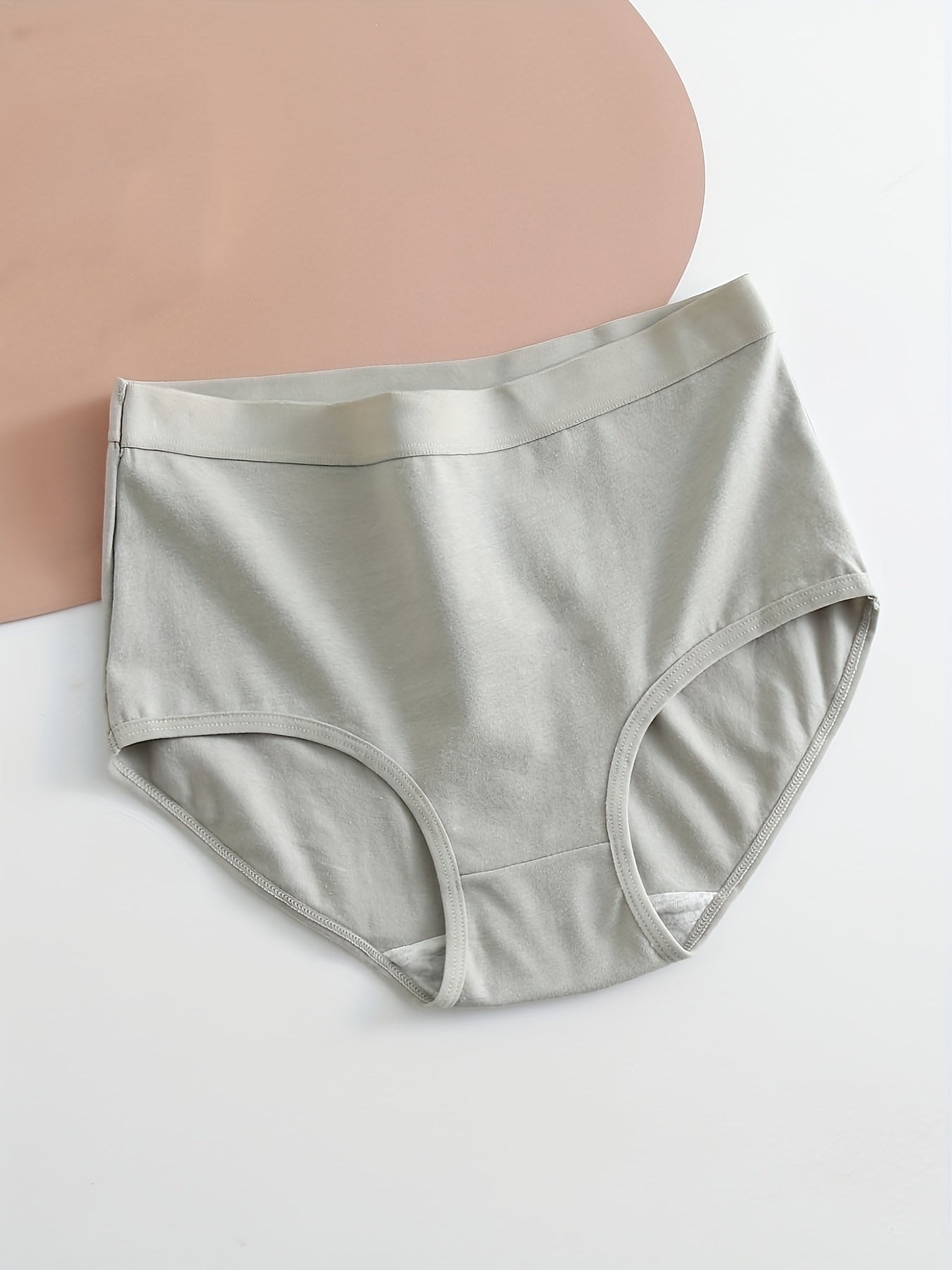 4pcs Comfy High Waist Briefs Women's Lingerie