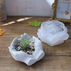 Candle Tray Silicone Mold DIY Hand Dish Flower Pot Resin Storage Box Craft