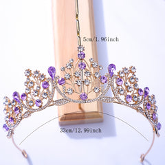 Baroque Crowns Wedding Tiaras Queen Crown Rhinestone Bridal Accessories