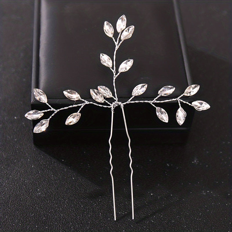 Crystal Hair Pins U-shaped Hairpin Wedding Hair Accessories