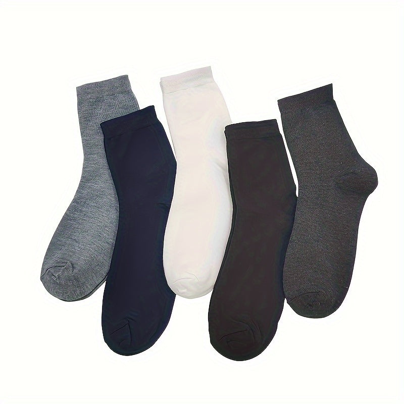 3 Pairs Men's Cotton Solid Business Outdoor Warm Socks
