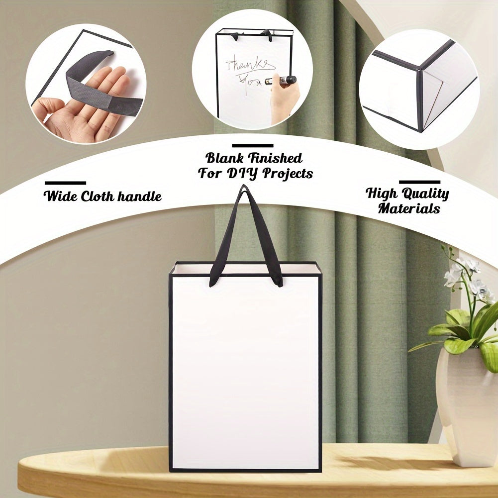 10pcs Gift Bag Rectangle Paper Bags With Handles For Gift Bags Shopping Bags