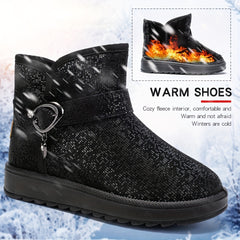 Women's Buckle Snow Boots with Fleece Liner