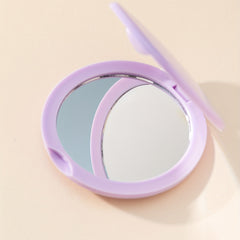 Purple Folding Compact Mirror Double Side Cosmetic Touch up Makeup Vanity Mirror