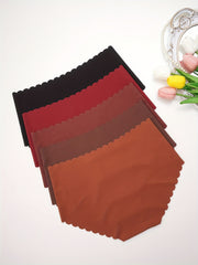5pcs Seamless Solid Briefs Scallop Trim Intimates Panties Women's Lingerie