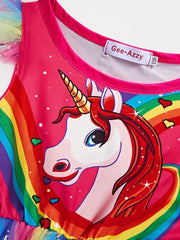 Unicorn Princess Dress Costume Set for Girls