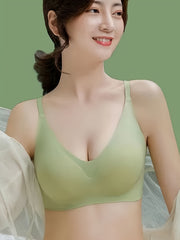 Comfortable Seamless Wireless V Neck Bra