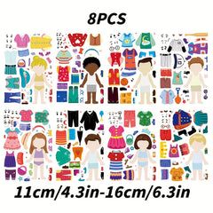 YWWBLD Cartoon Princess & Prince Stickers Self Adhesive DIY Craft Decor